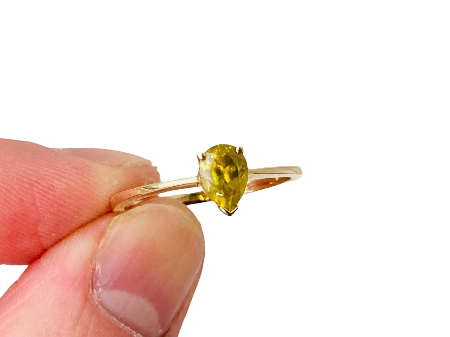 9ct Gold Canary Zircon Ring