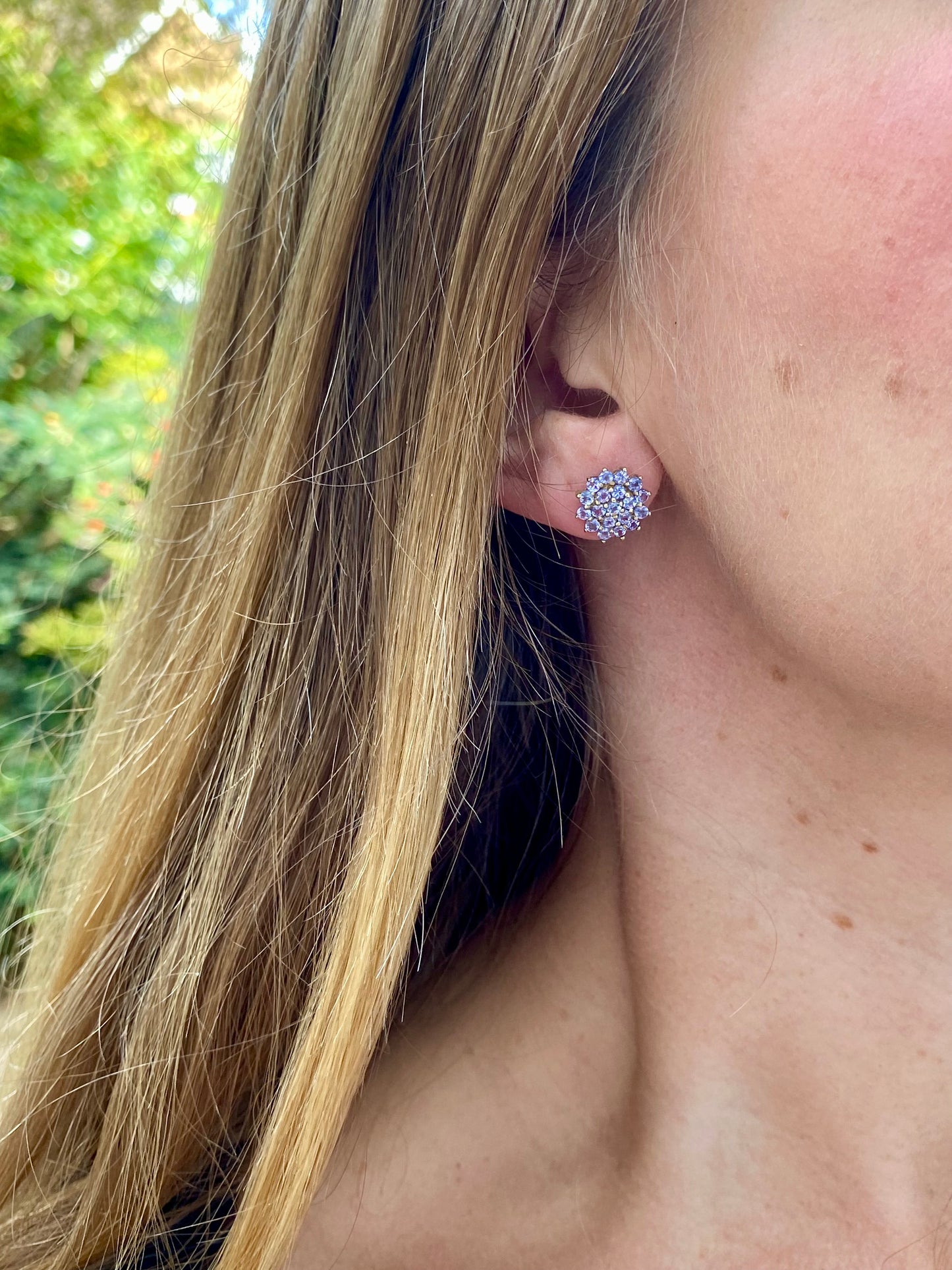 9ct Gold Tanzanite Stud Earrings