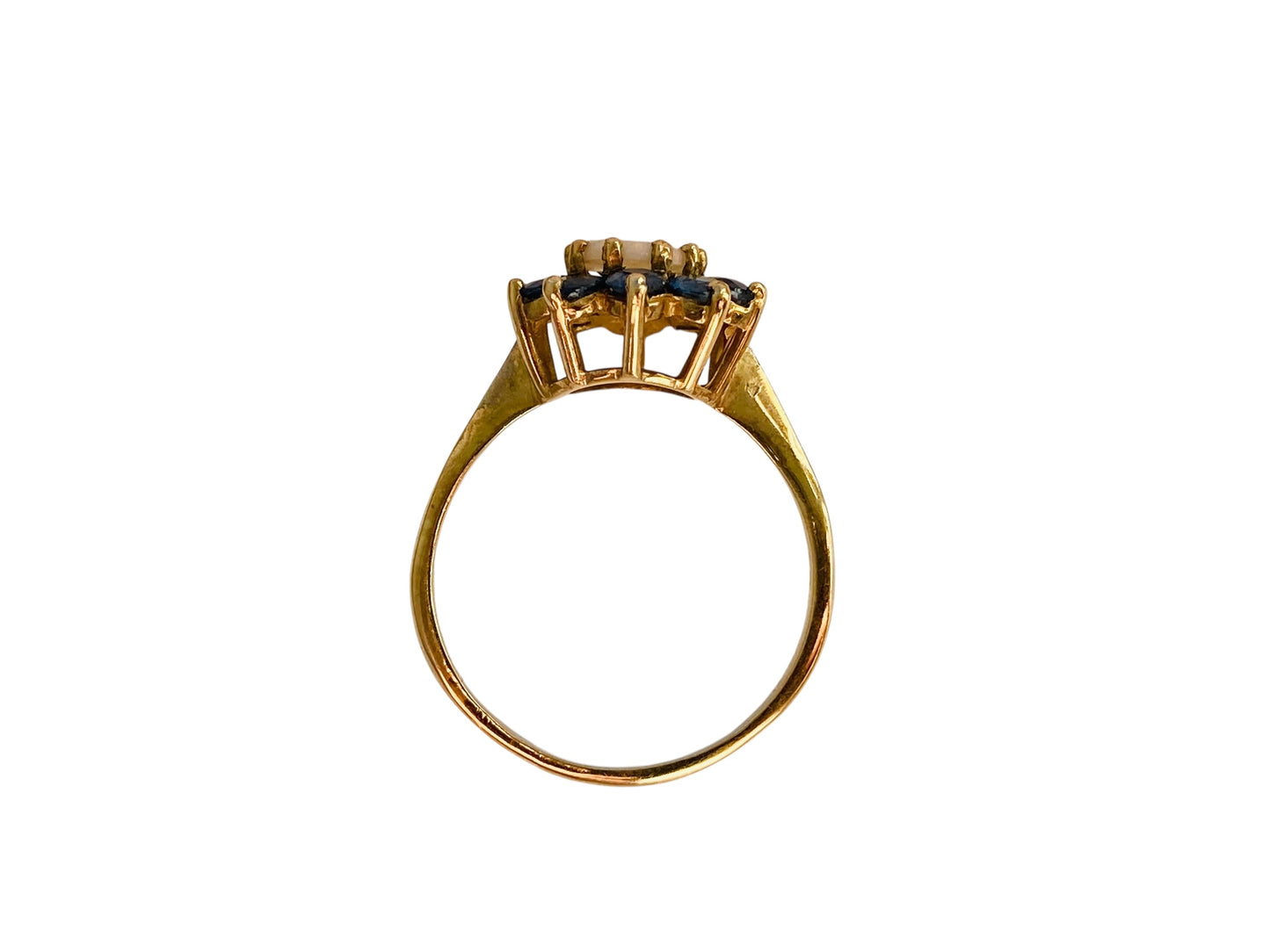 9ct Gold Opal & Sapphire Ring
