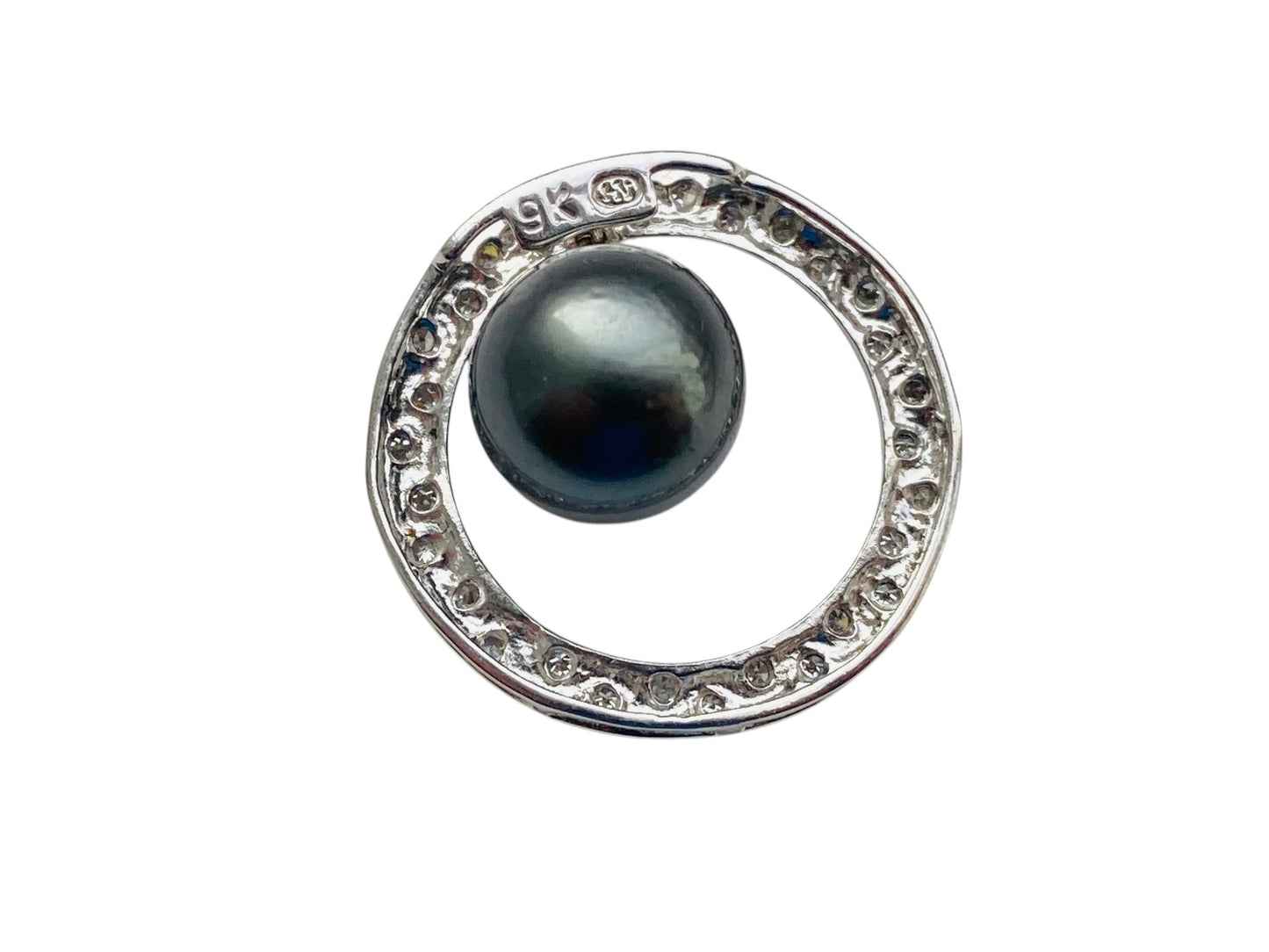 9ct Gold Pearl & Diamond Pendant
