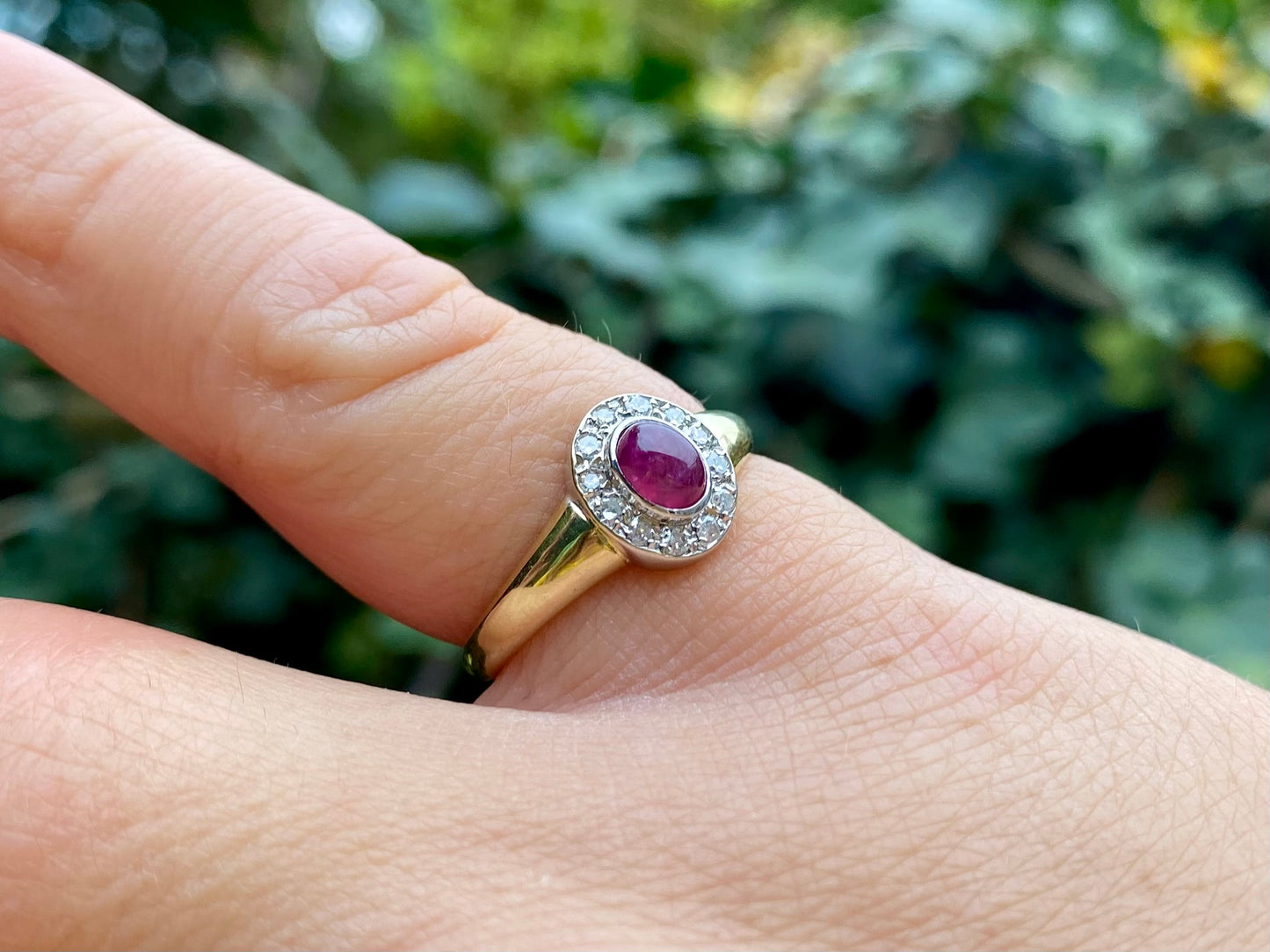 14ct Gold Ruby & Diamond Ring