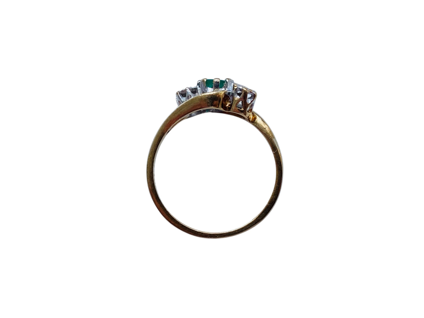 9ct Gold Emerald & Diamond Ring