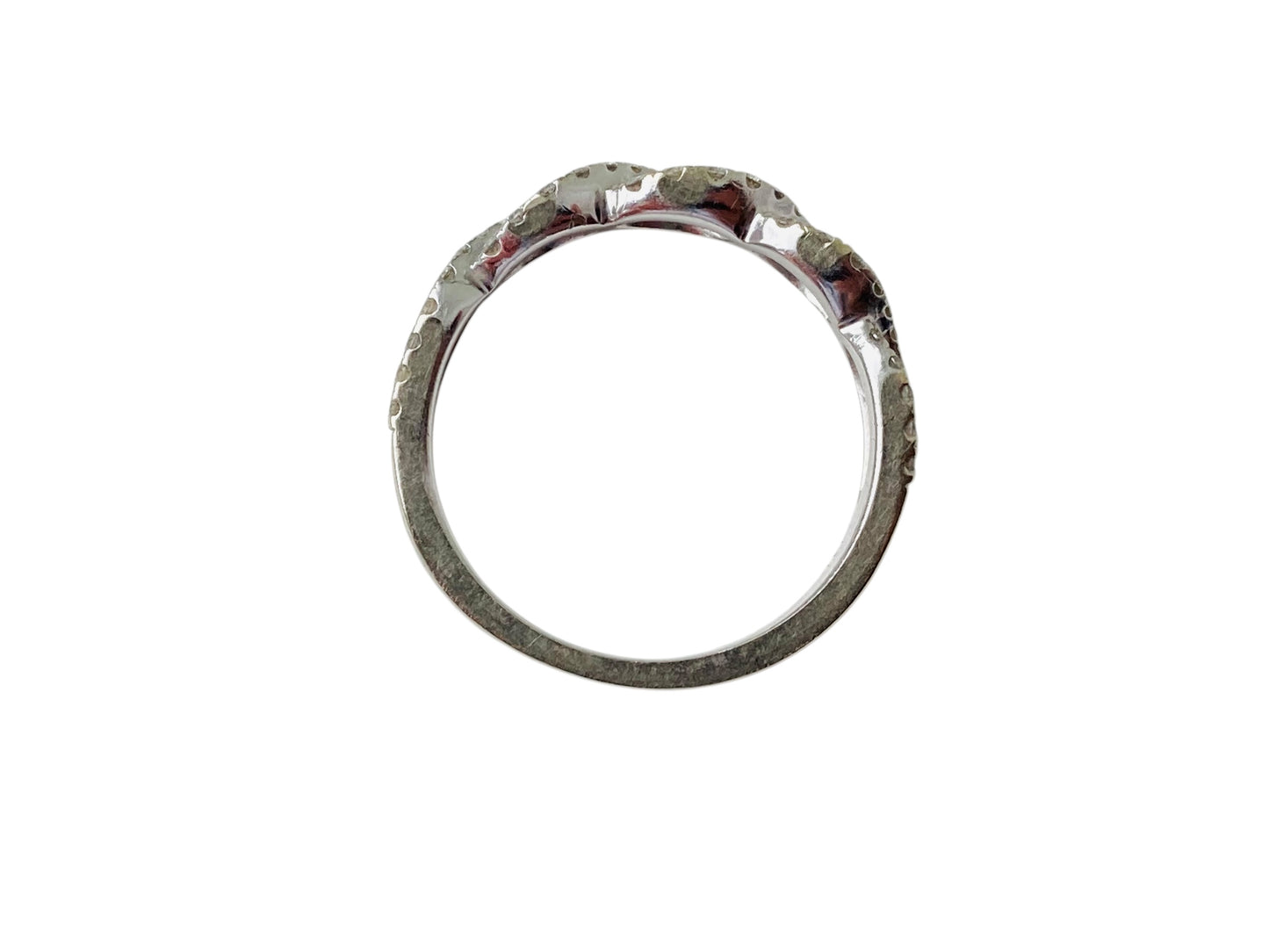 14ct Gold Diamond Crossover Ring