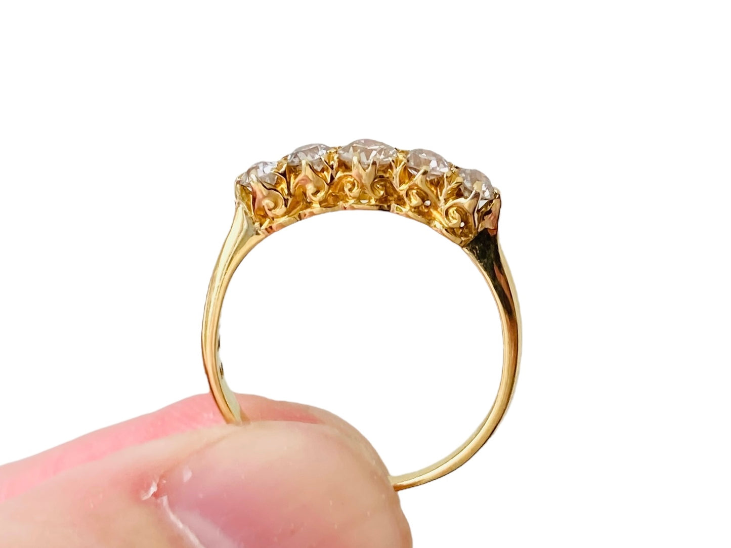Antique 18ct Gold Five-Stone Diamond Ring