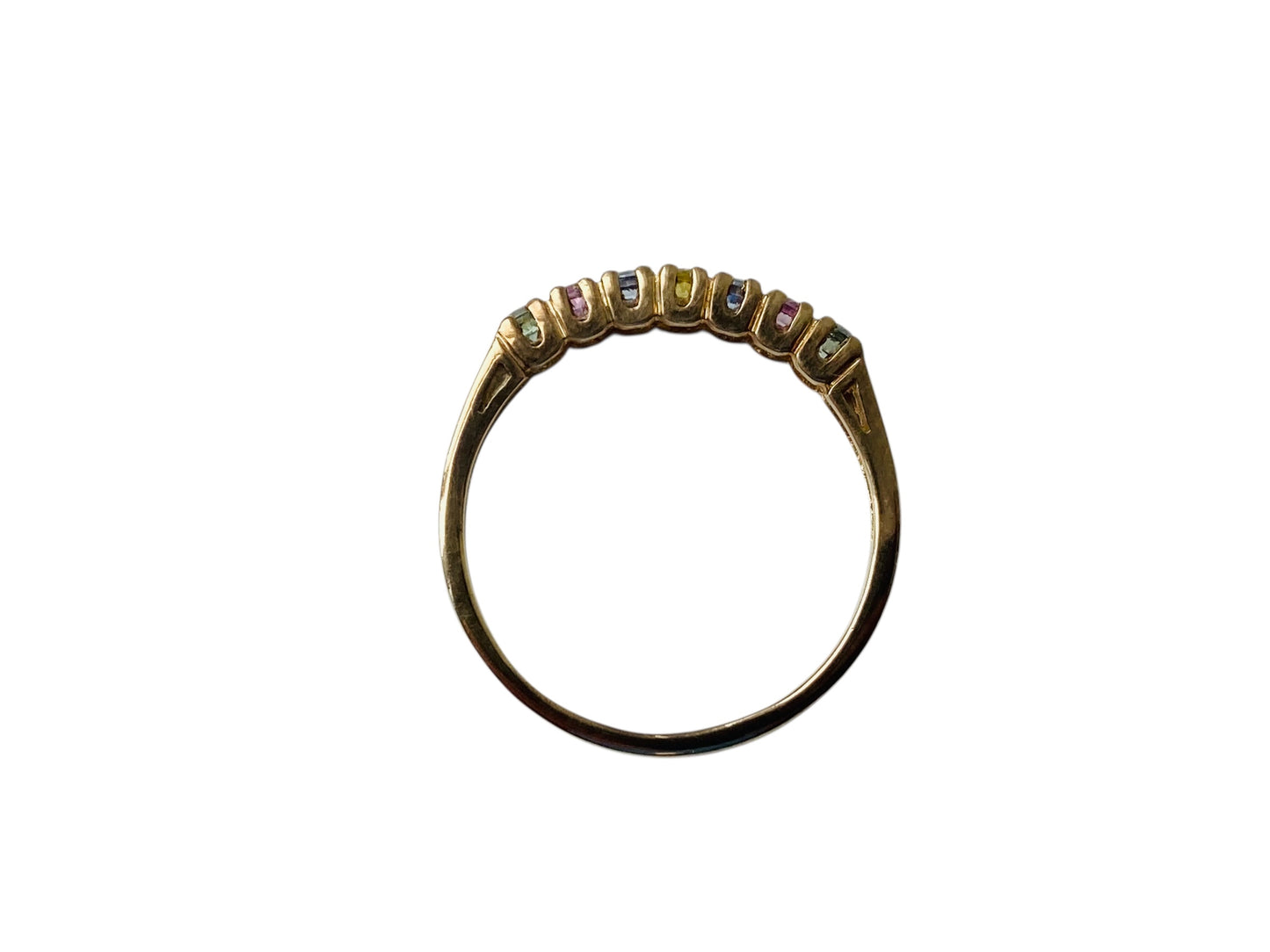 9ct Gold Multi-Coloured Sapphire Ring