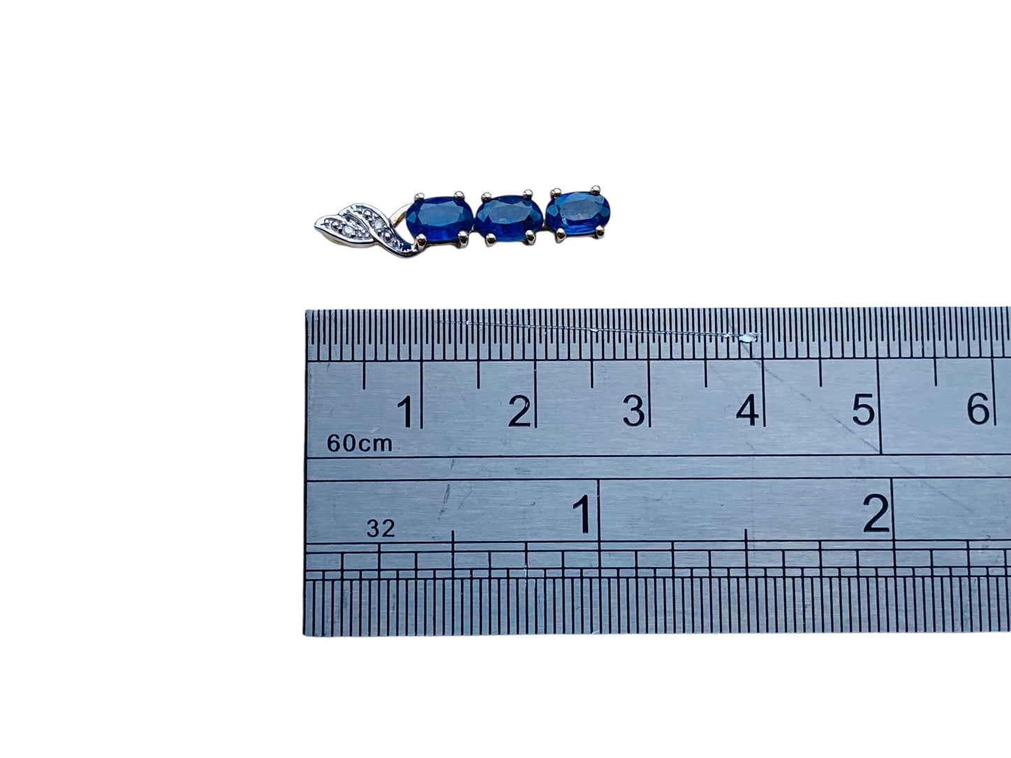 9ct Gold Kyanite & Diamond Pendant