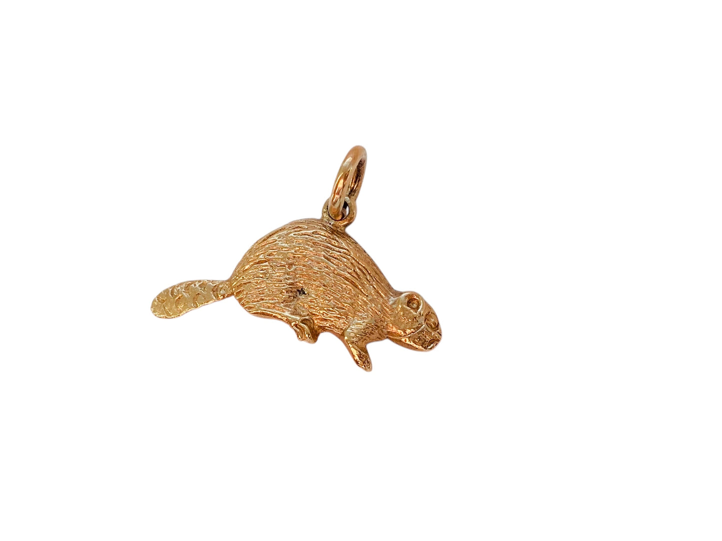 Vintage 10ct Gold Beaver Pendant or Charm