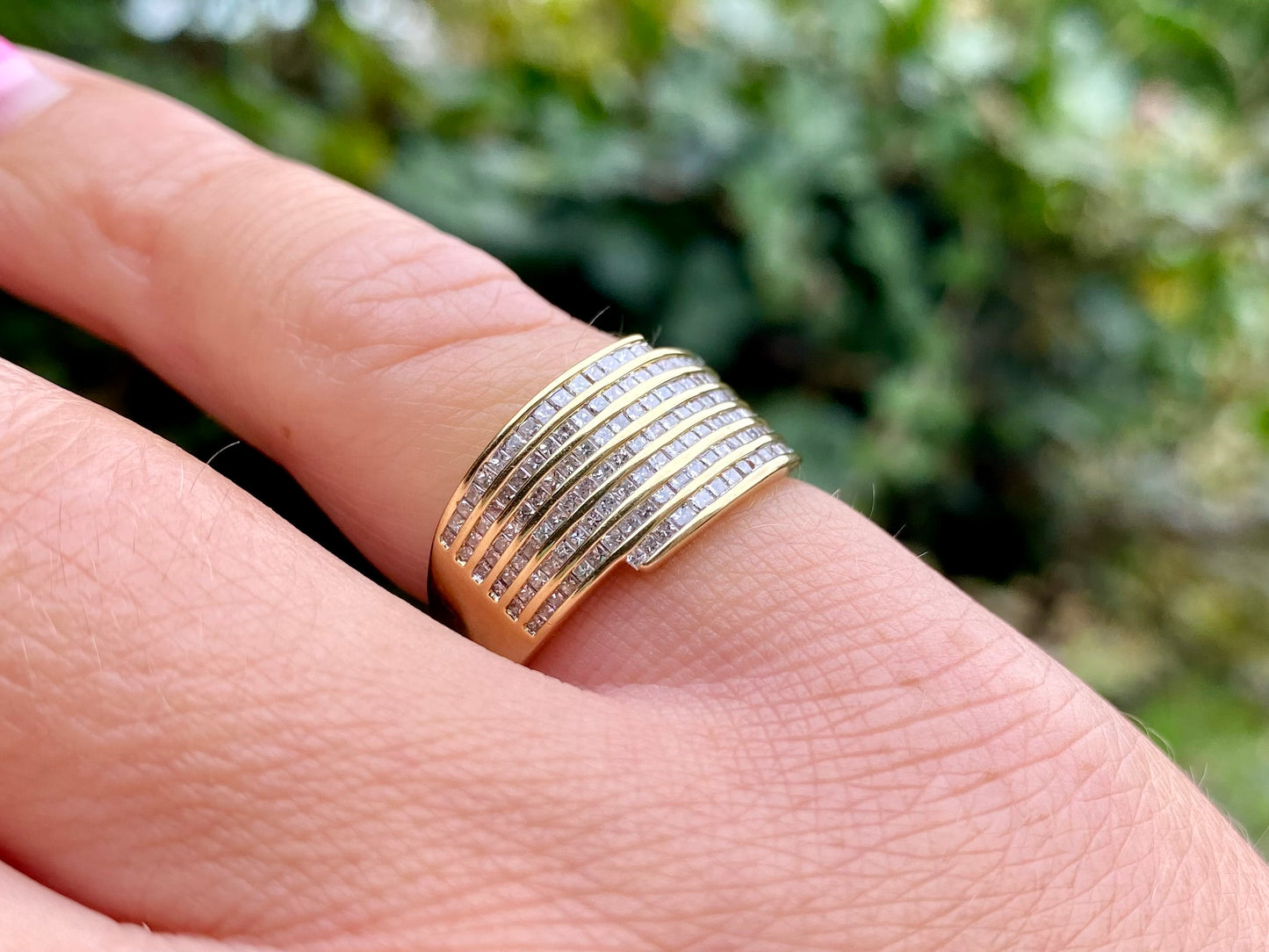 18ct Gold Pave Set Diamond Ring