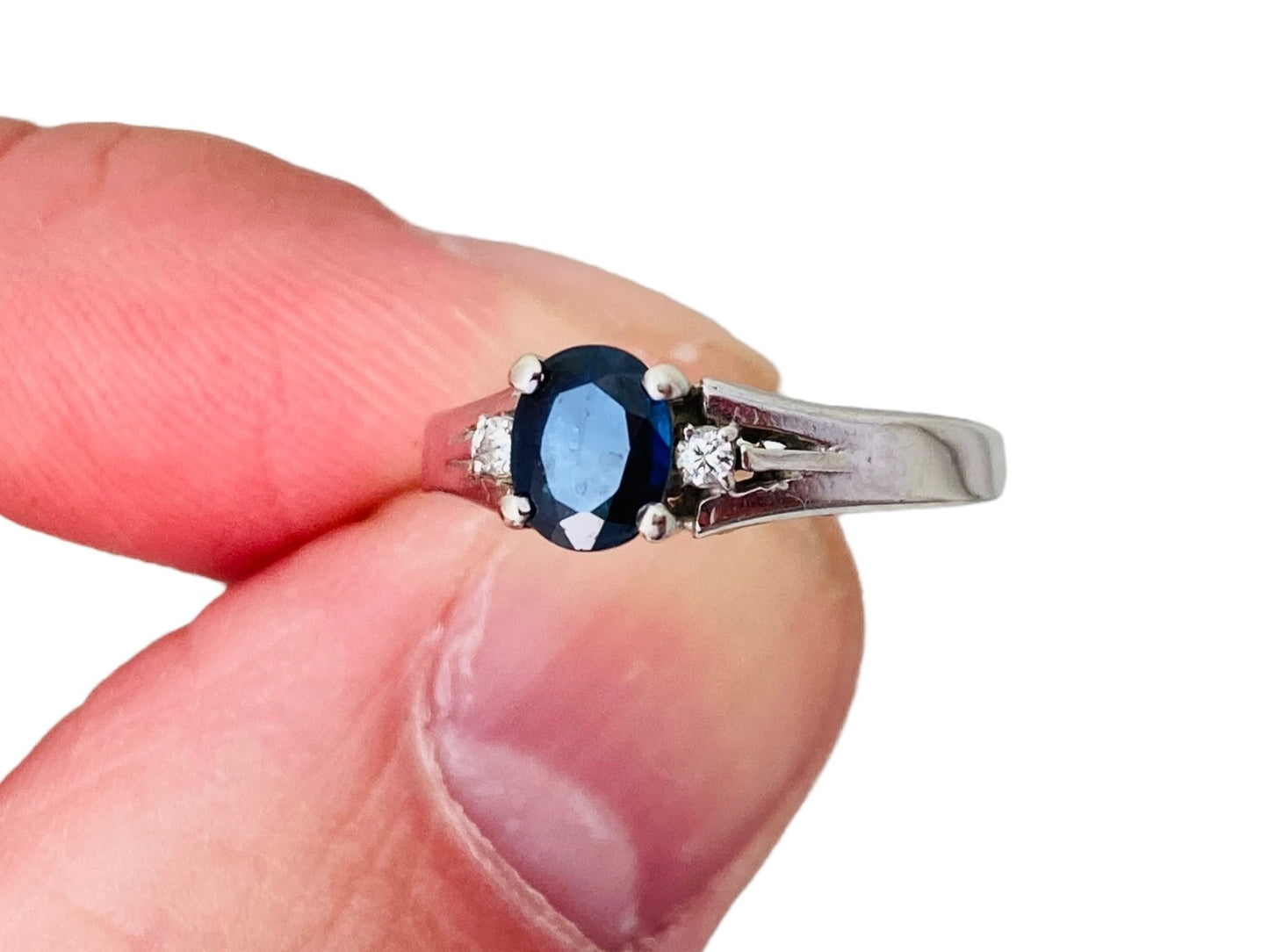 14ct Gold Sapphire & Diamond Ring