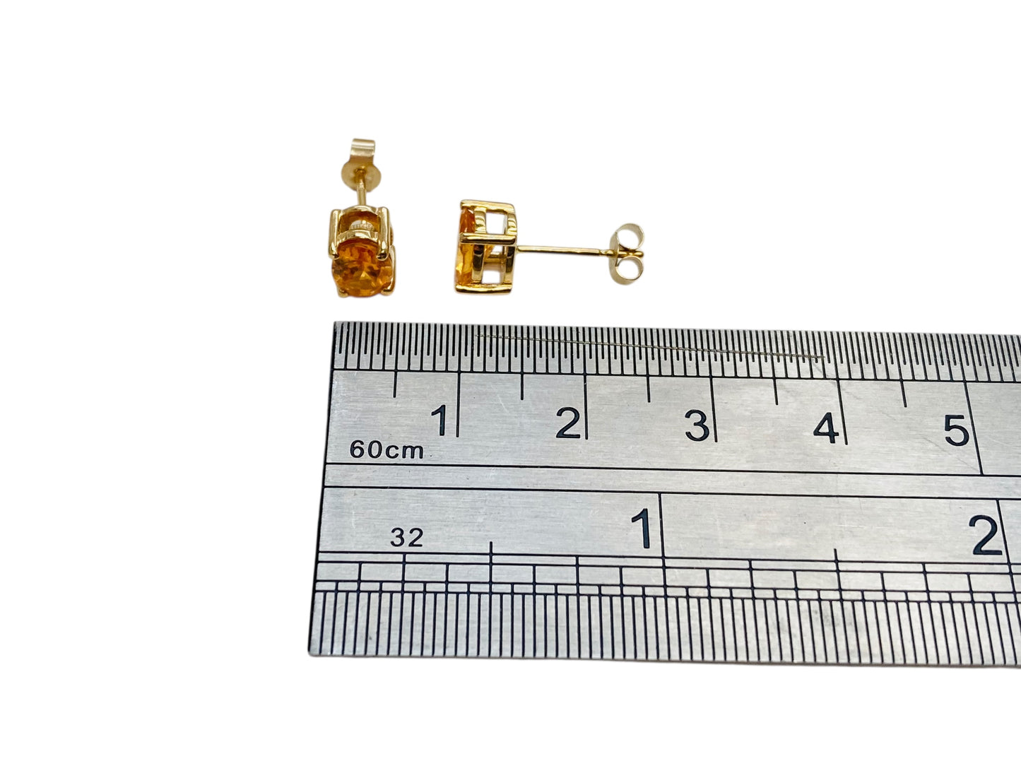 9ct Gold Citrine Earrings