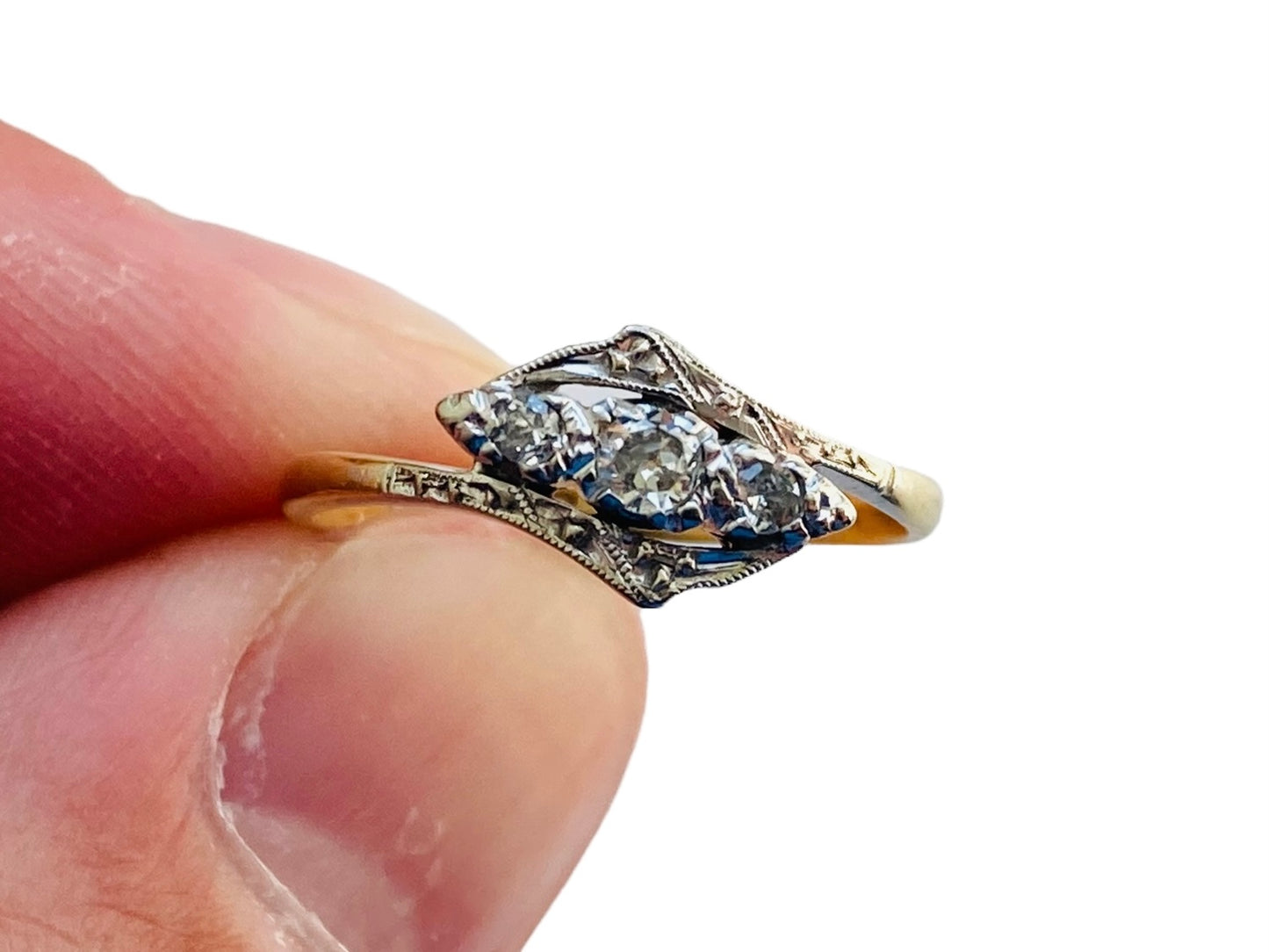 Antique 18ct Gold Diamond Ring