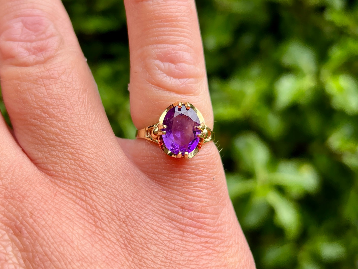Vintage 9ct Gold Amethyst Ring