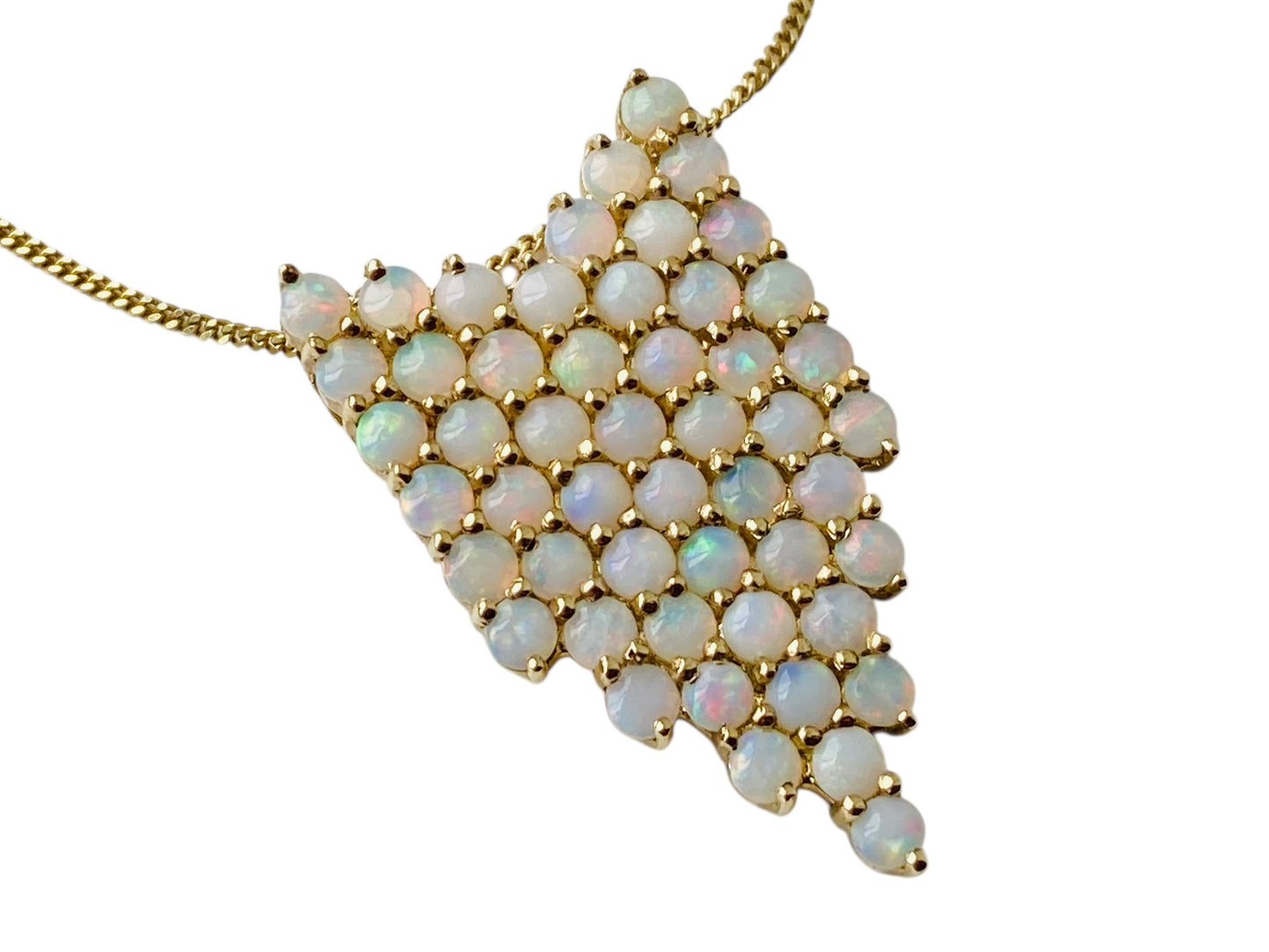 9ct Gold Opal Pendant With Necklace