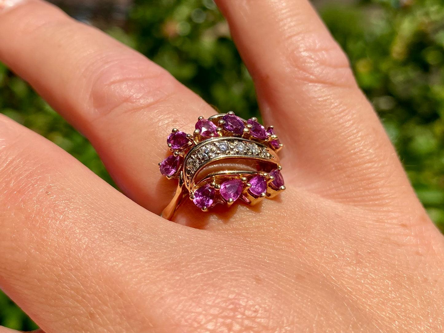 14ct Gold Ruby & Diamond Ring