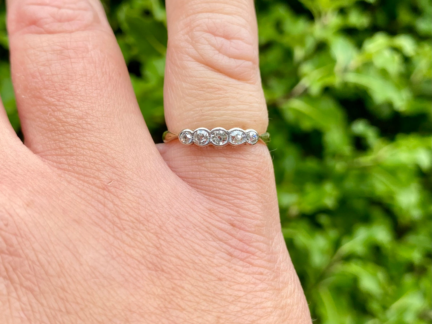Antique 18ct Gold Five-Stone Diamond Ring
