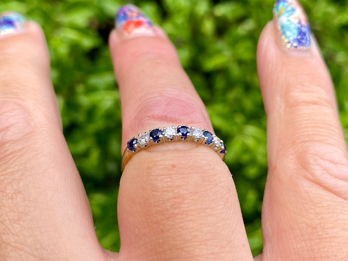 Vintage 18ct Gold Sapphire & Diamond Ring