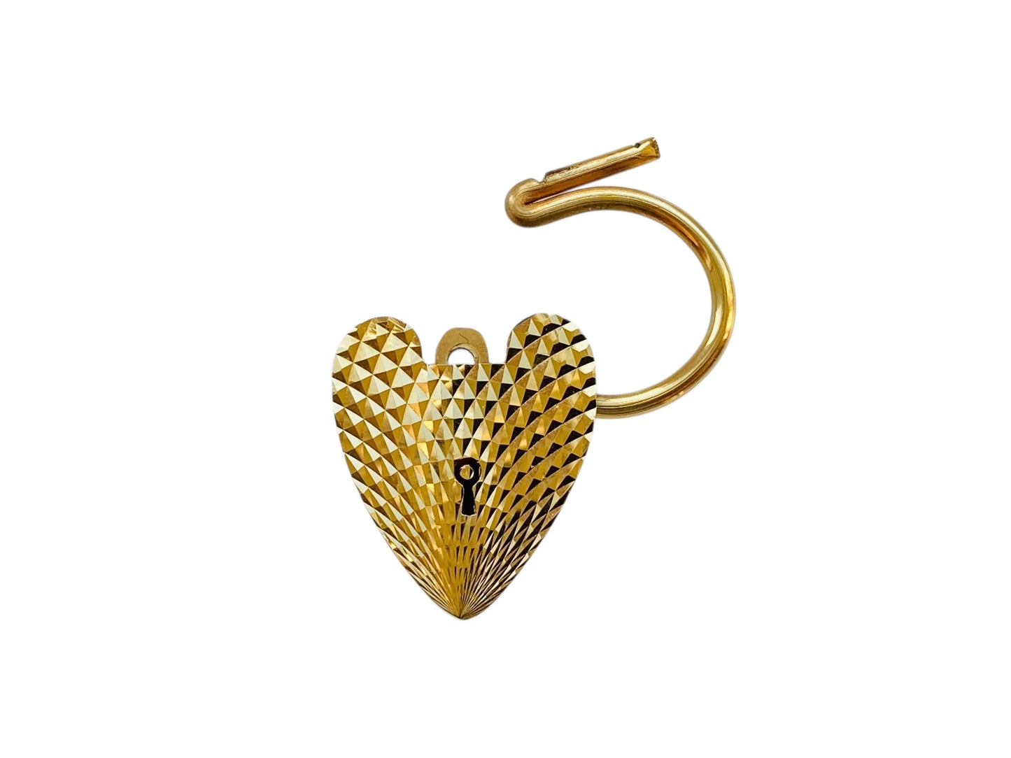 Vintage 9ct Gold Heart Padlock Clasp