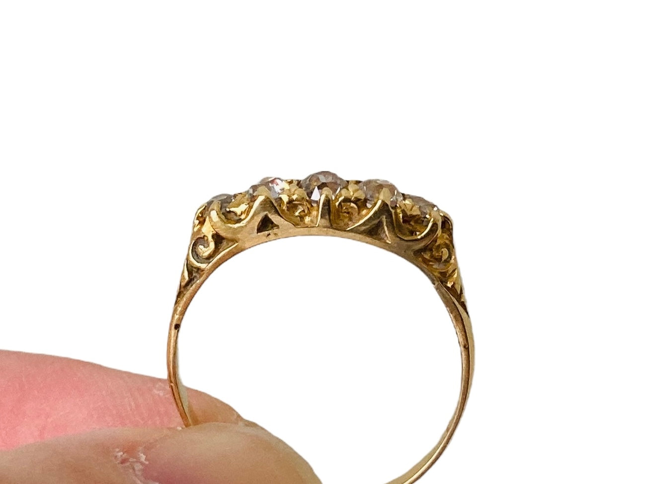 Antique 18ct Gold Five-Stone Diamond Ring