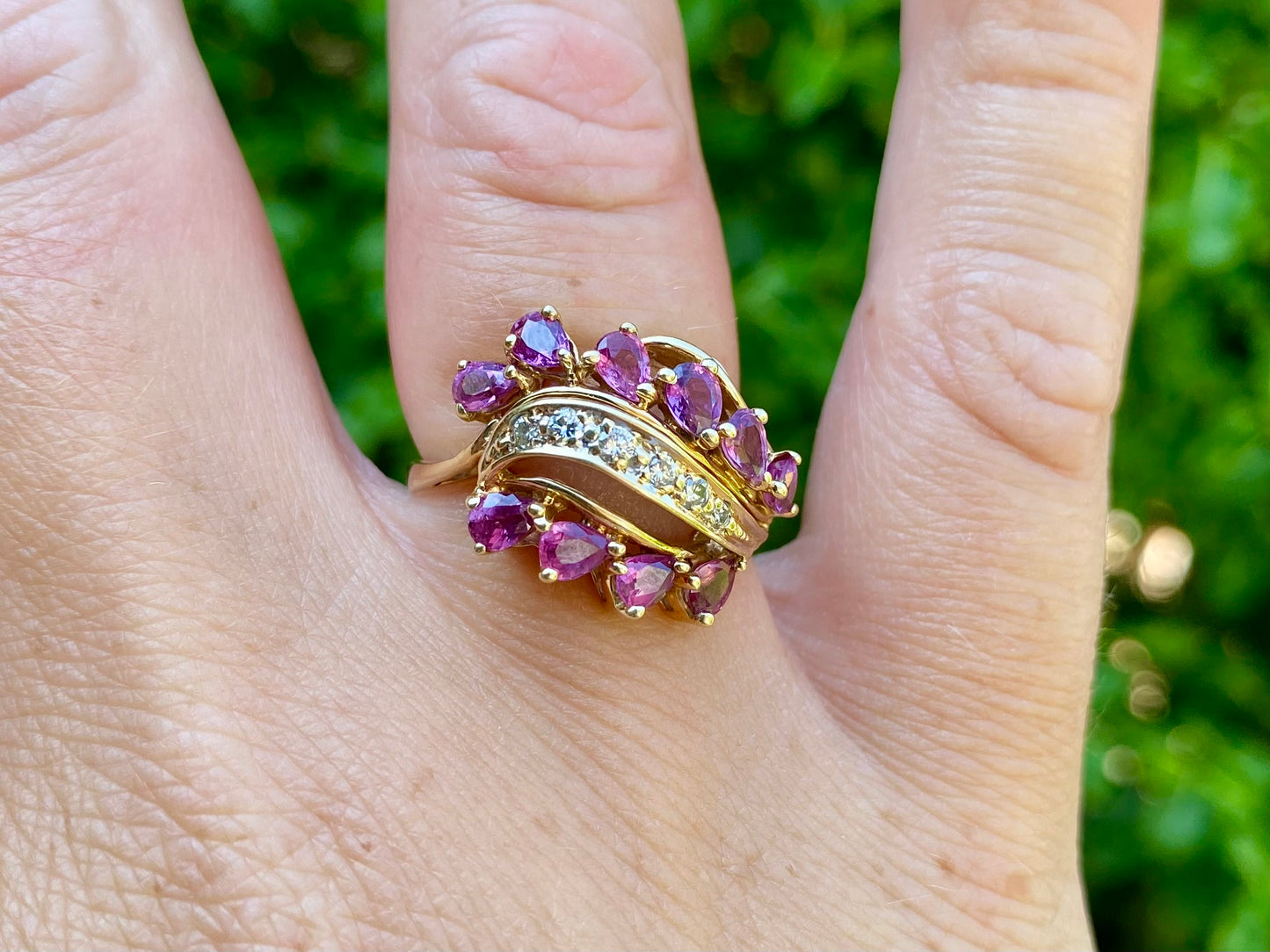 14ct Gold Ruby & Diamond Ring