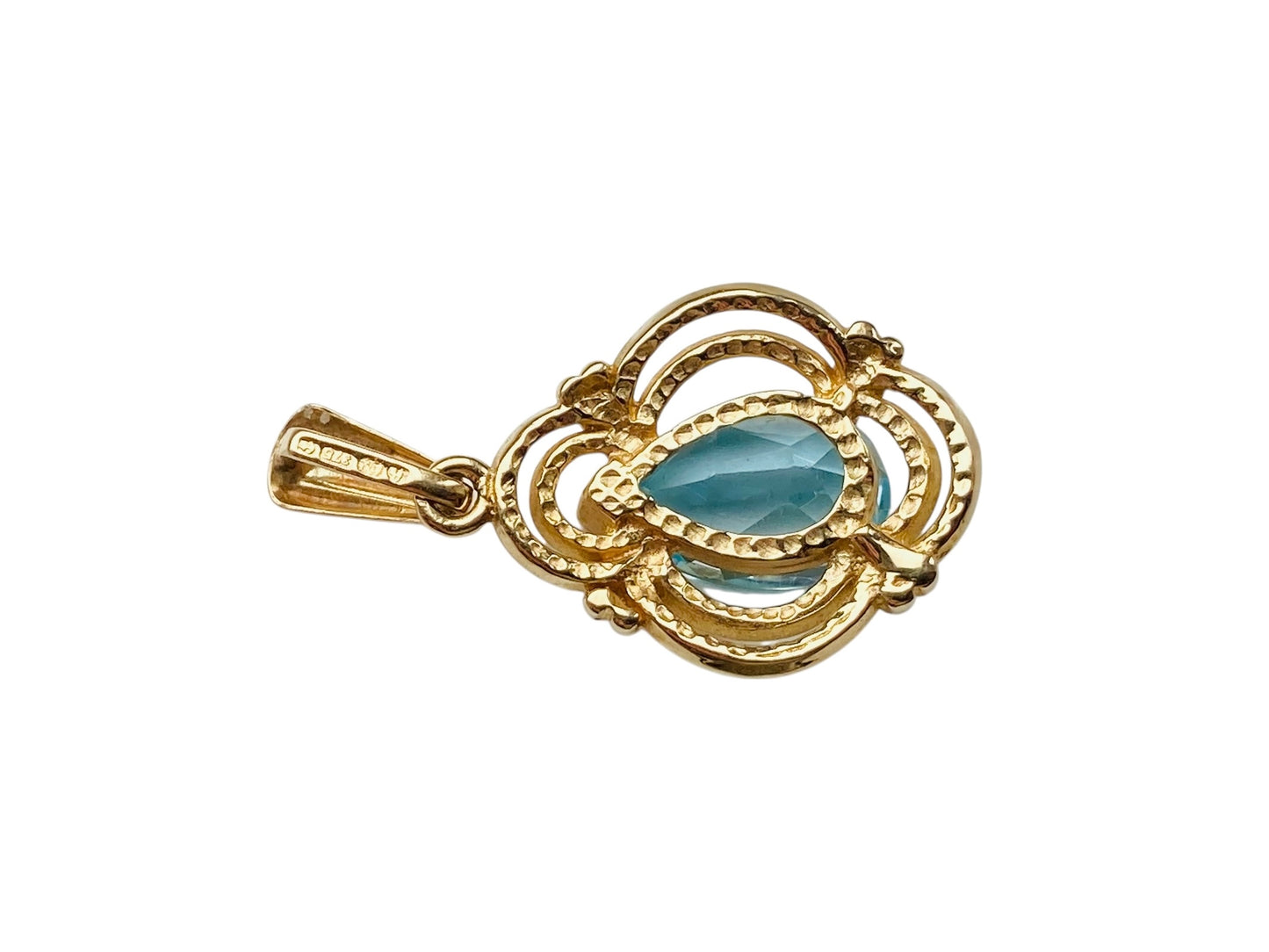 9ct Gold Topaz Pendant
