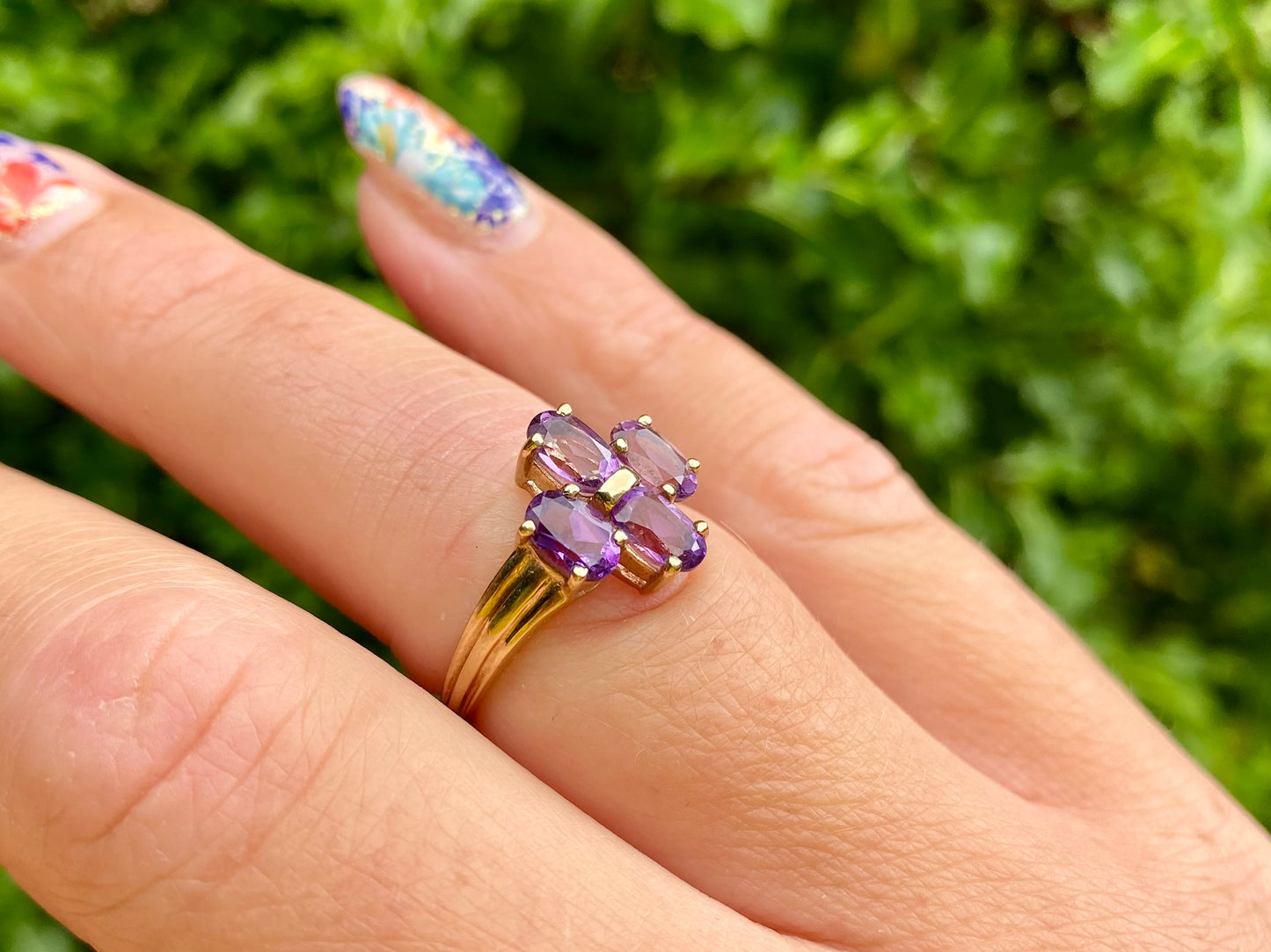 Vintage 9ct Gold Amethyst Ring