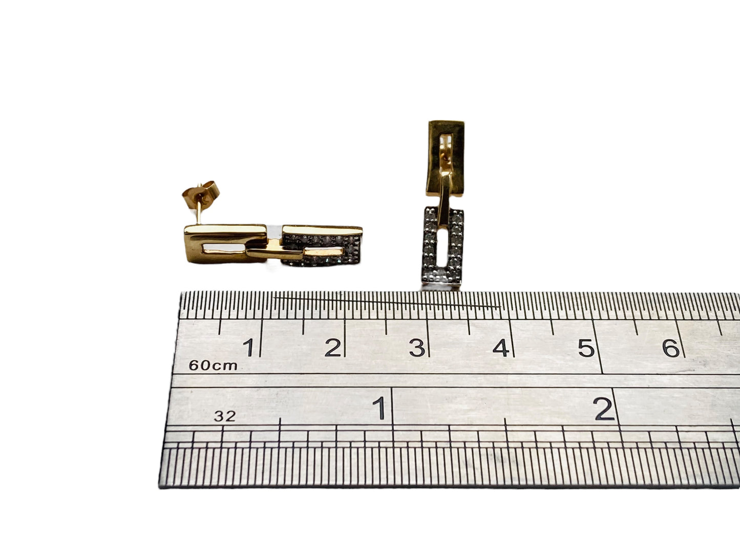 9ct Gold Diamond Earrings