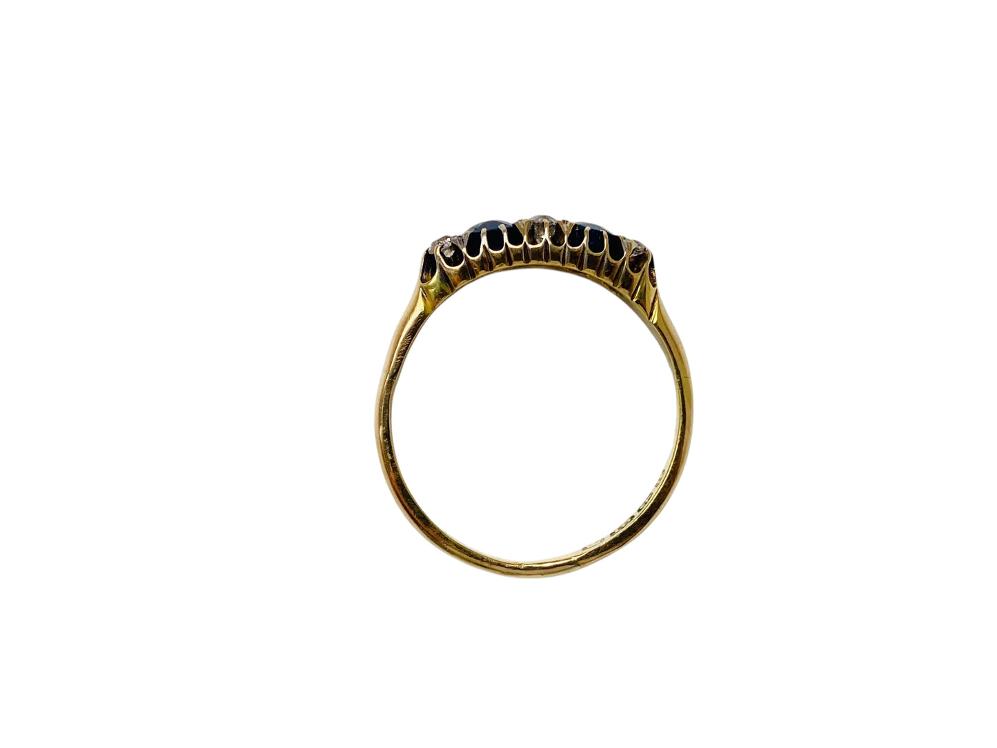 Antique 18ct Gold Sapphire & Diamond Ring