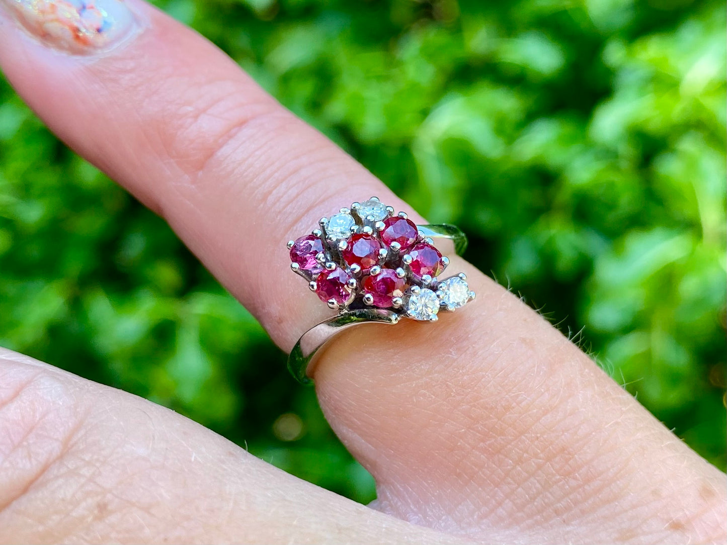 Vintage 14ct Gold Ruby & Diamond Ring