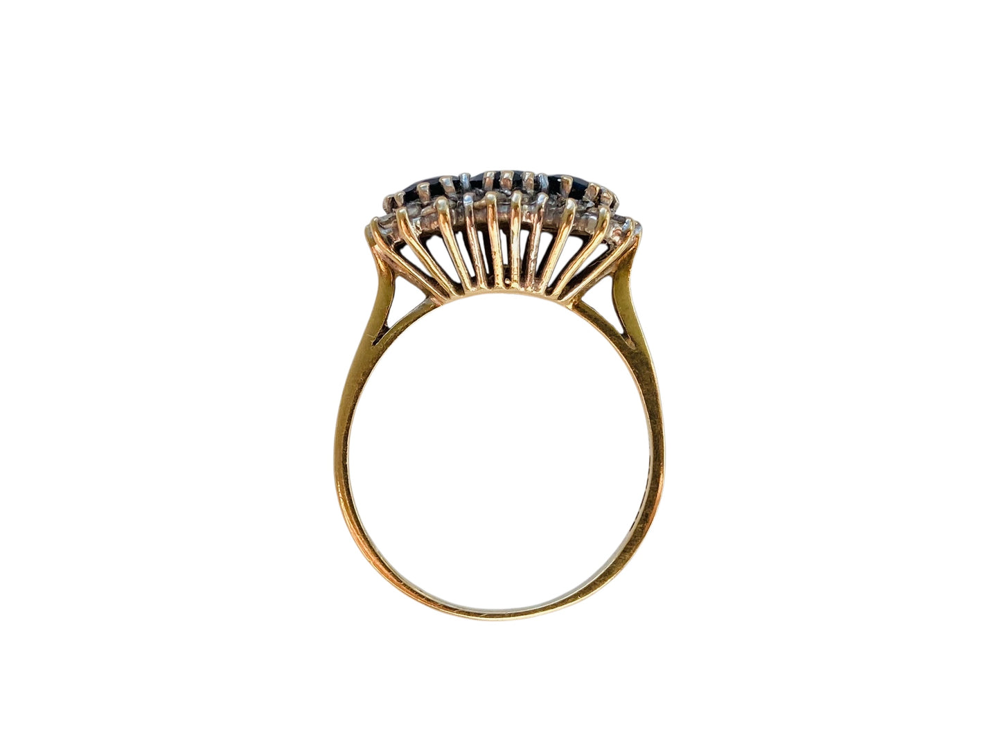 Vintage 9ct Gold Sapphire & Diamond Ring