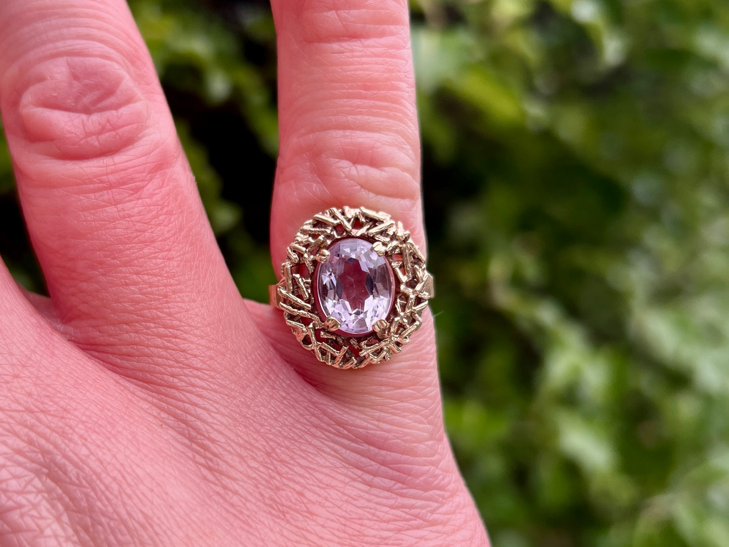 Vintage 9ct Gold Amethyst Ring
