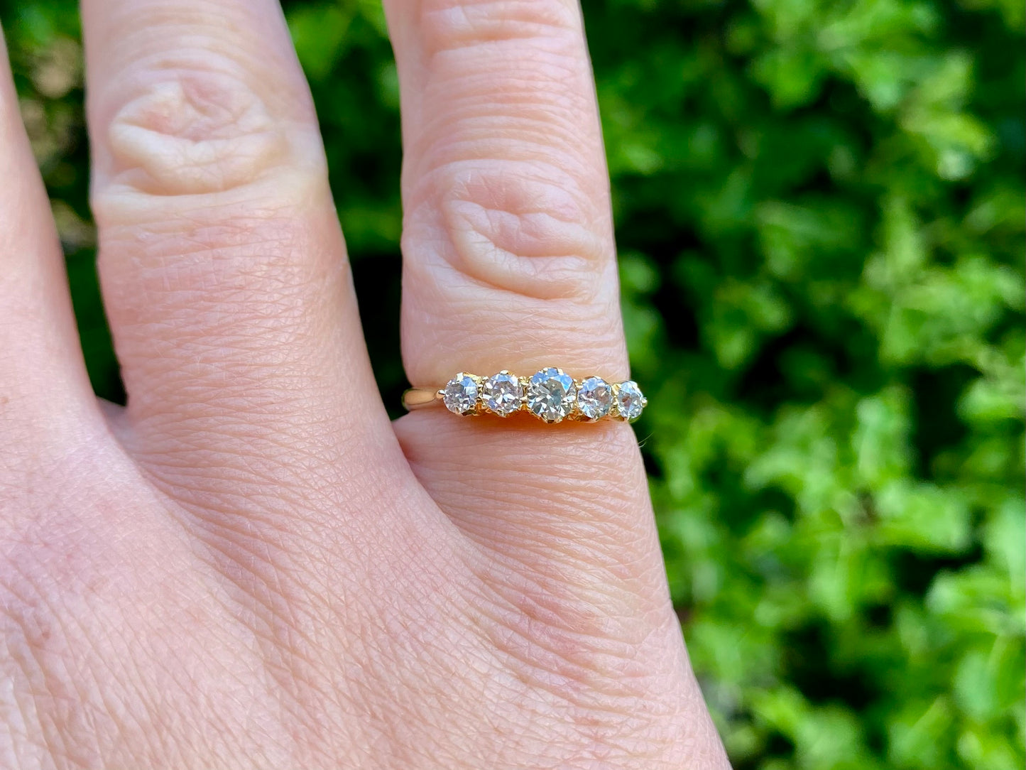 Antique 18ct Gold Five-Stone Diamond Ring