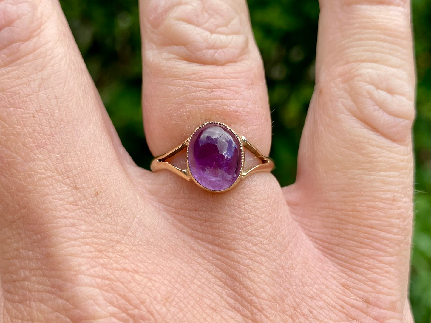 Antique 9ct Gold Amethyst Ring