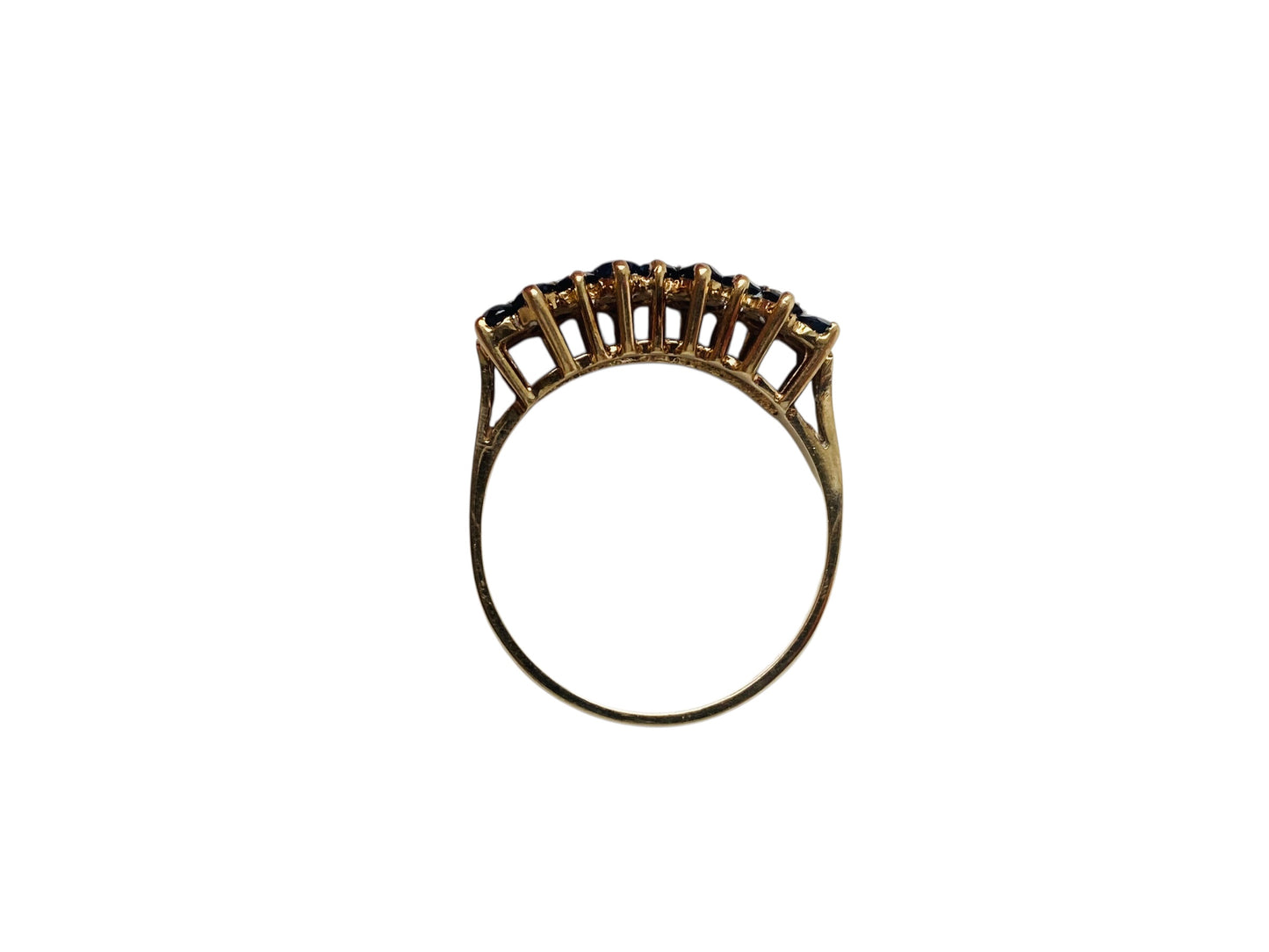 Vintage 9ct Gold Sapphire & Diamond Ring