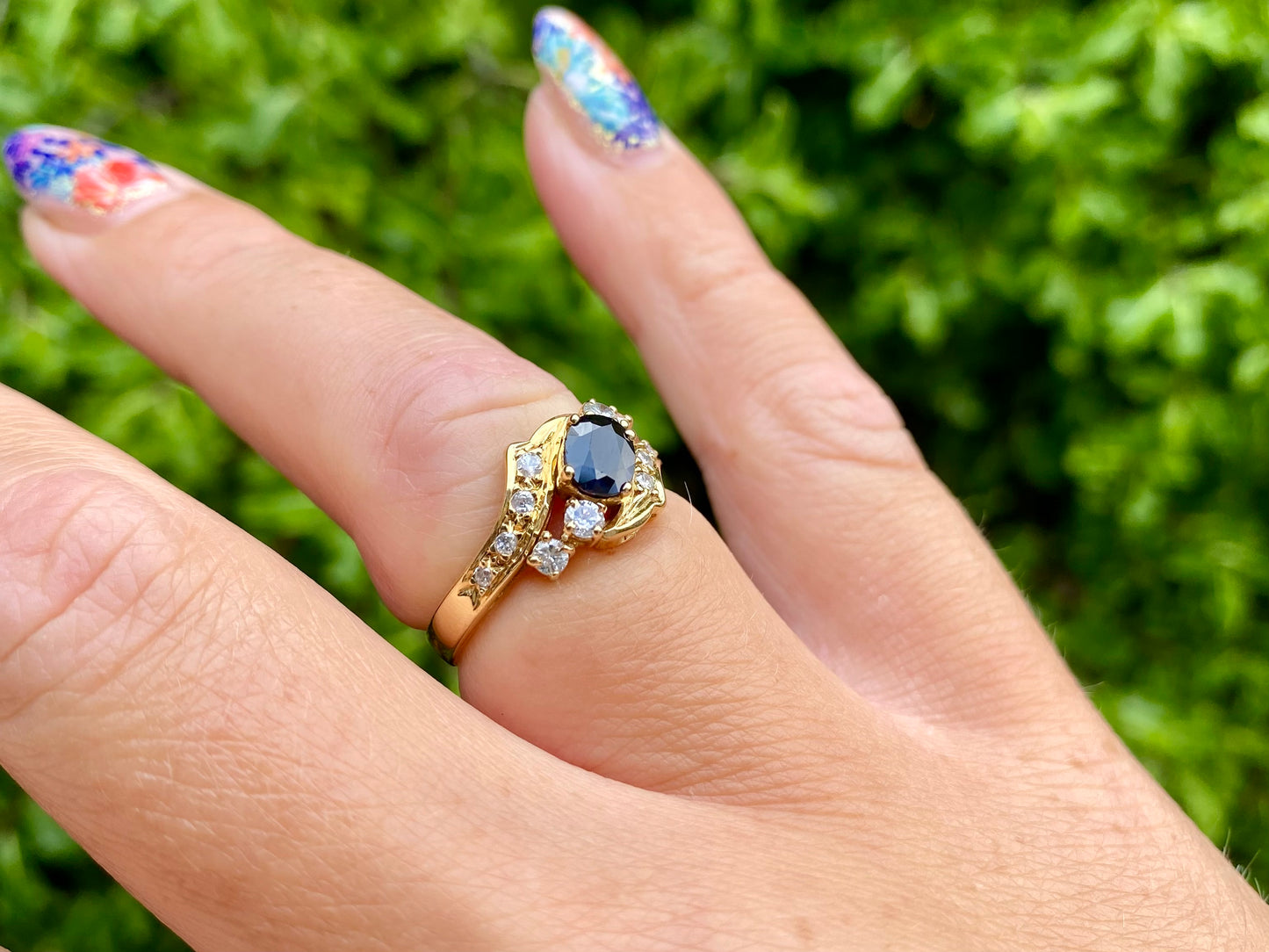 18ct Gold Sapphire & Diamond Ring
