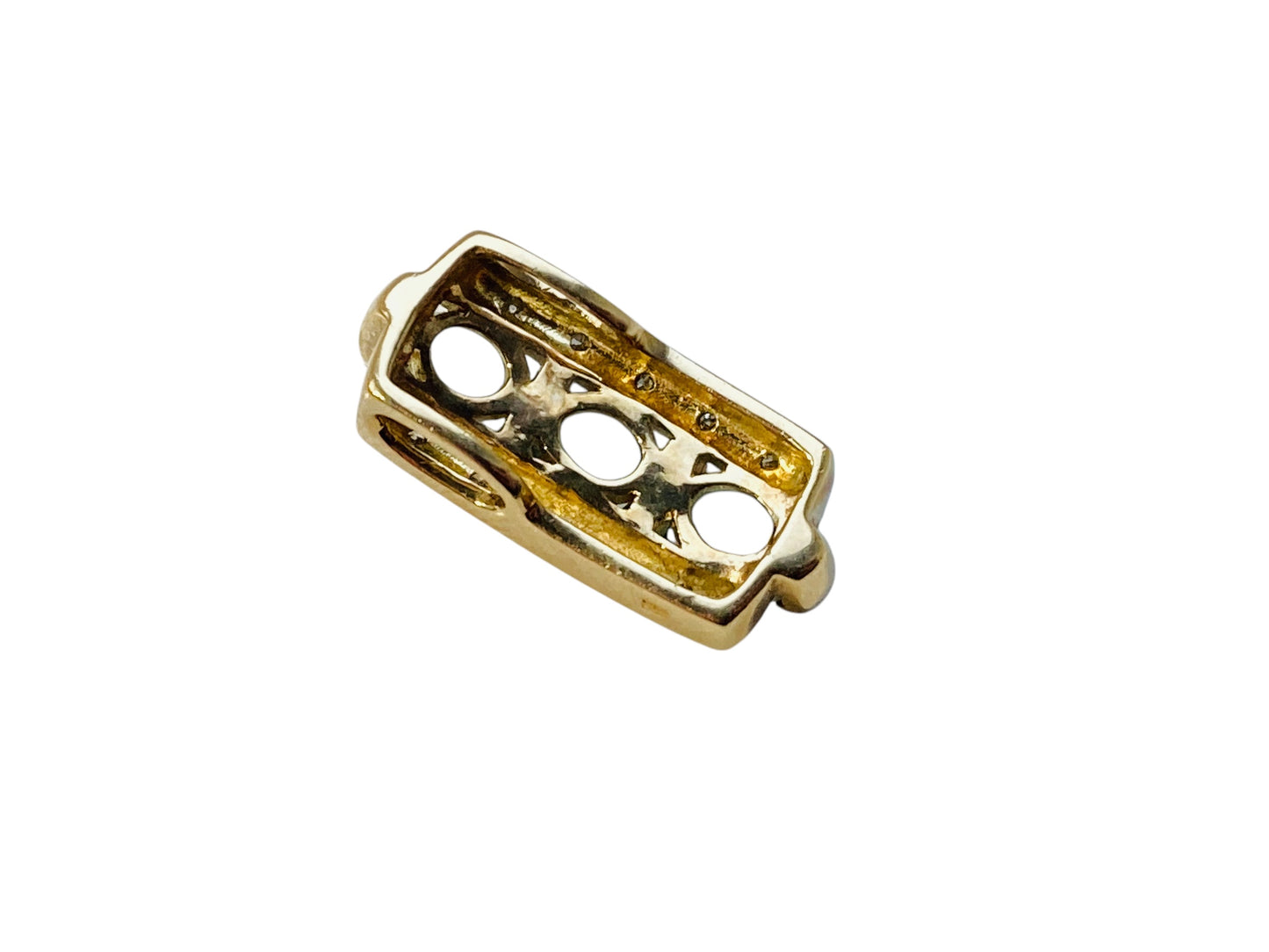 9ct Gold Topaz & Diamond Pendant