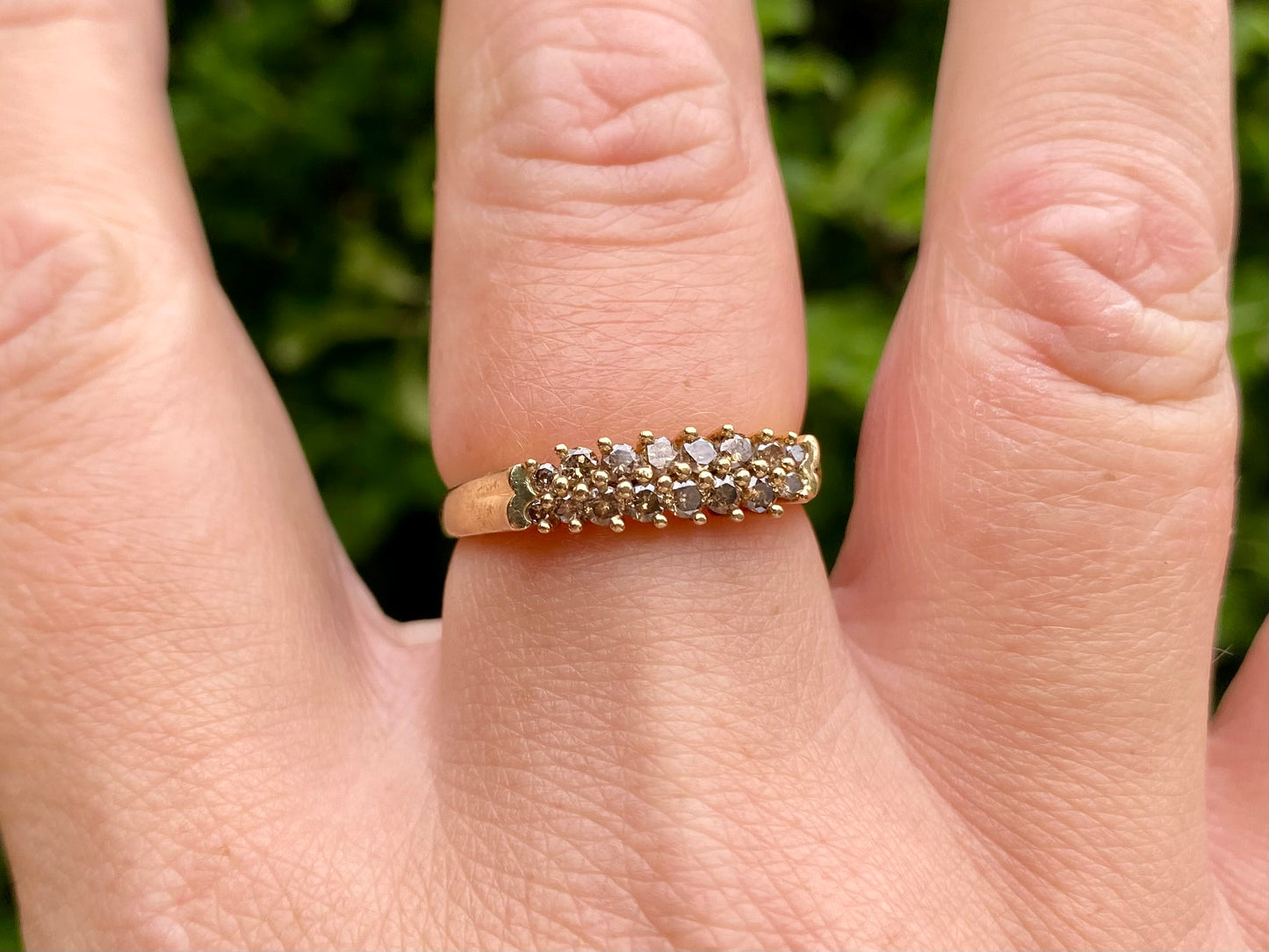 9ct Gold Champagne Diamond Ring