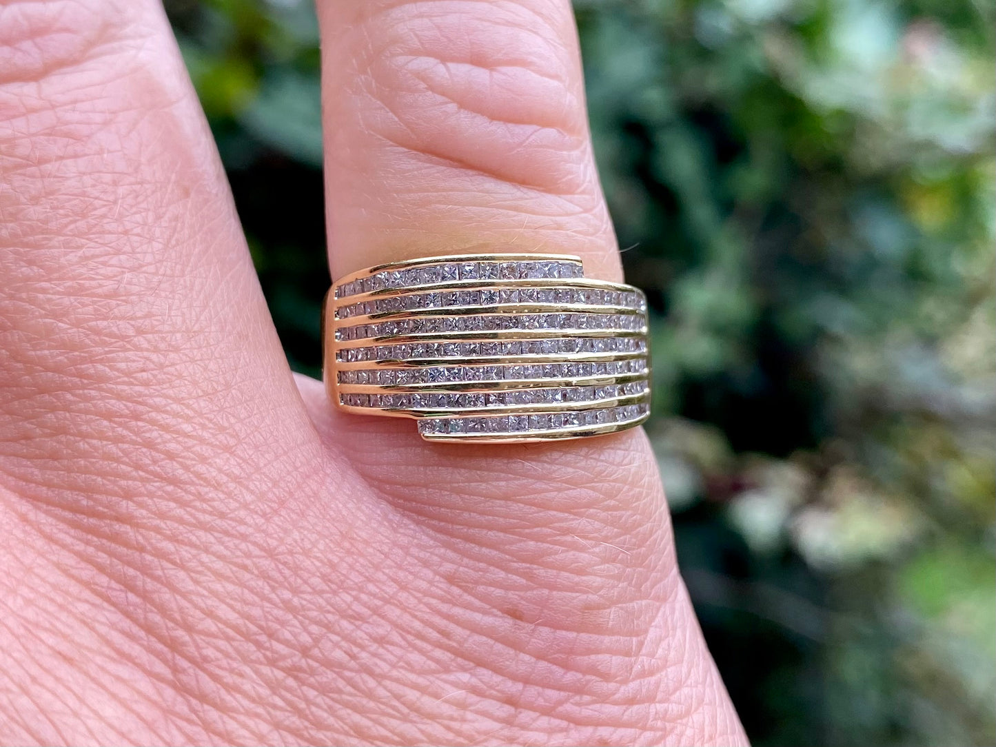 18ct Gold Pave Set Diamond Ring