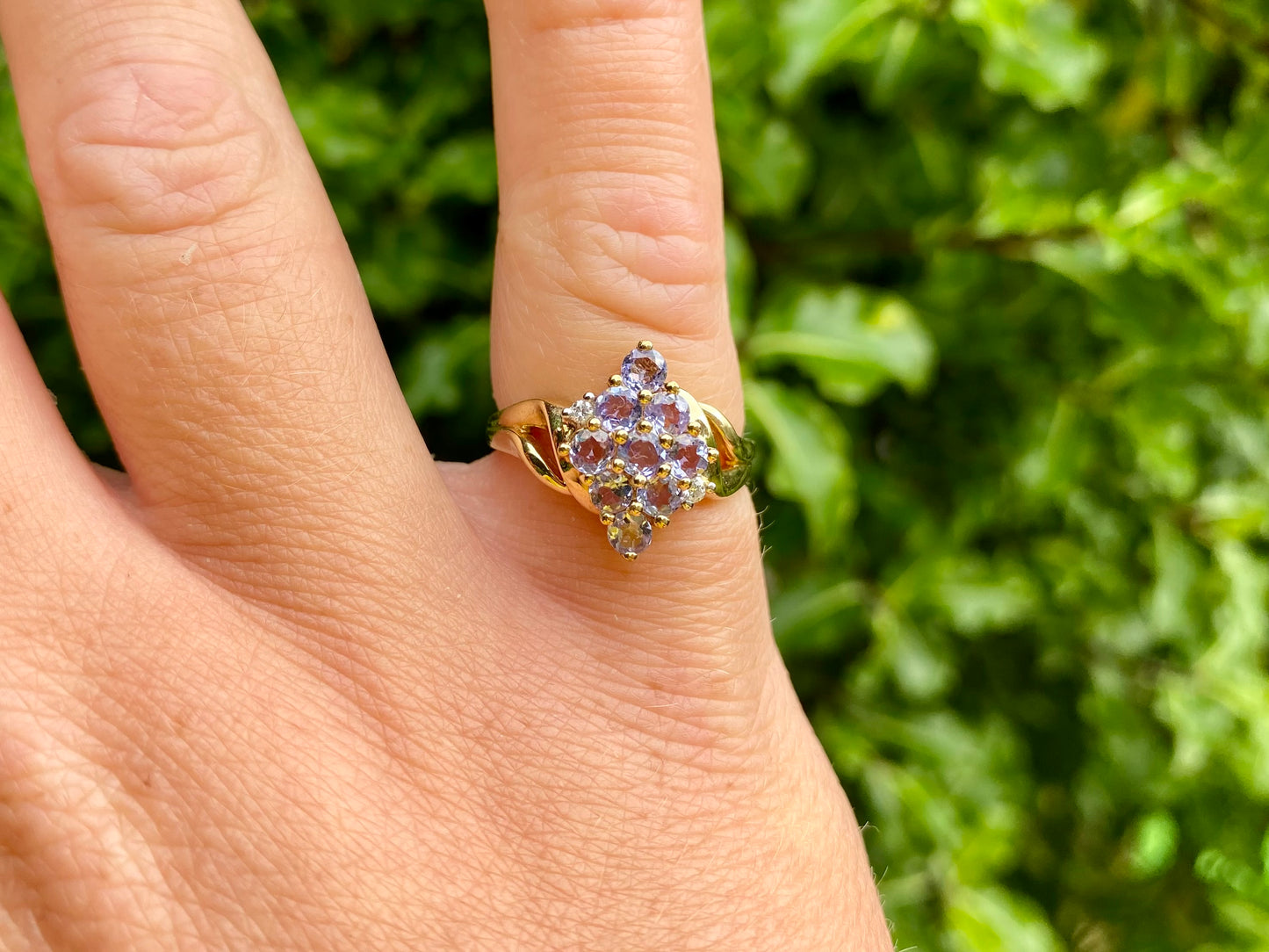 9ct Gold Tanzanite & Diamond Ring