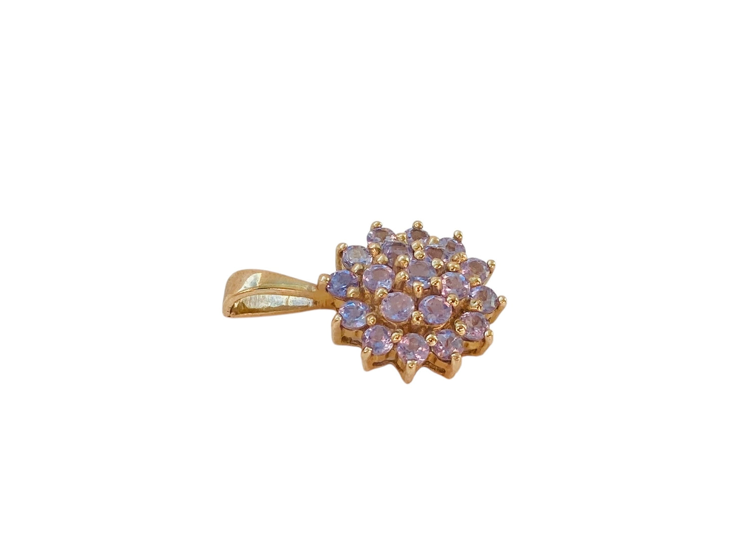 9ct Gold Tanzanite Cluster Pendant