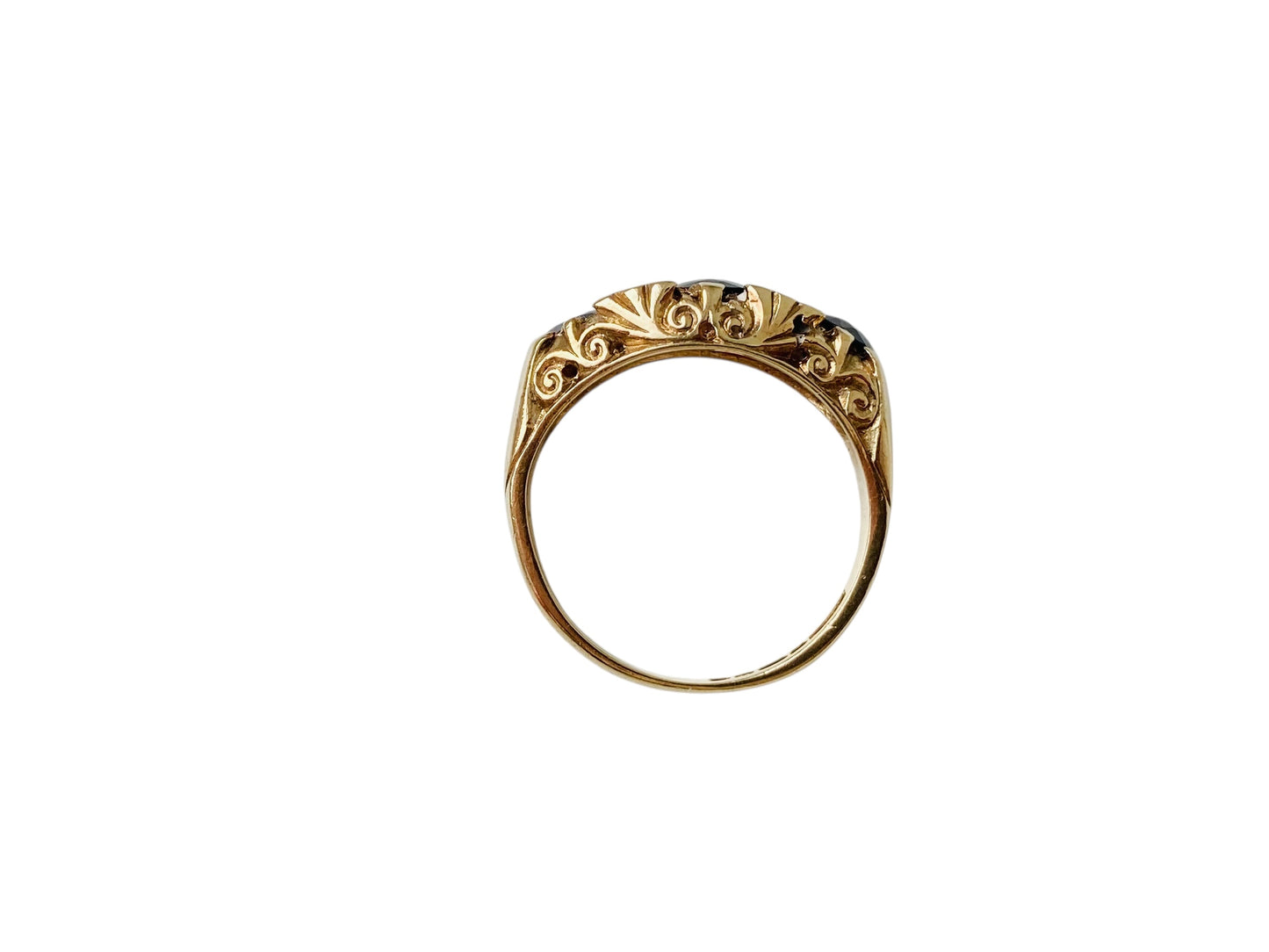 Vintage 9ct Gold Sapphire & Diamond Ring