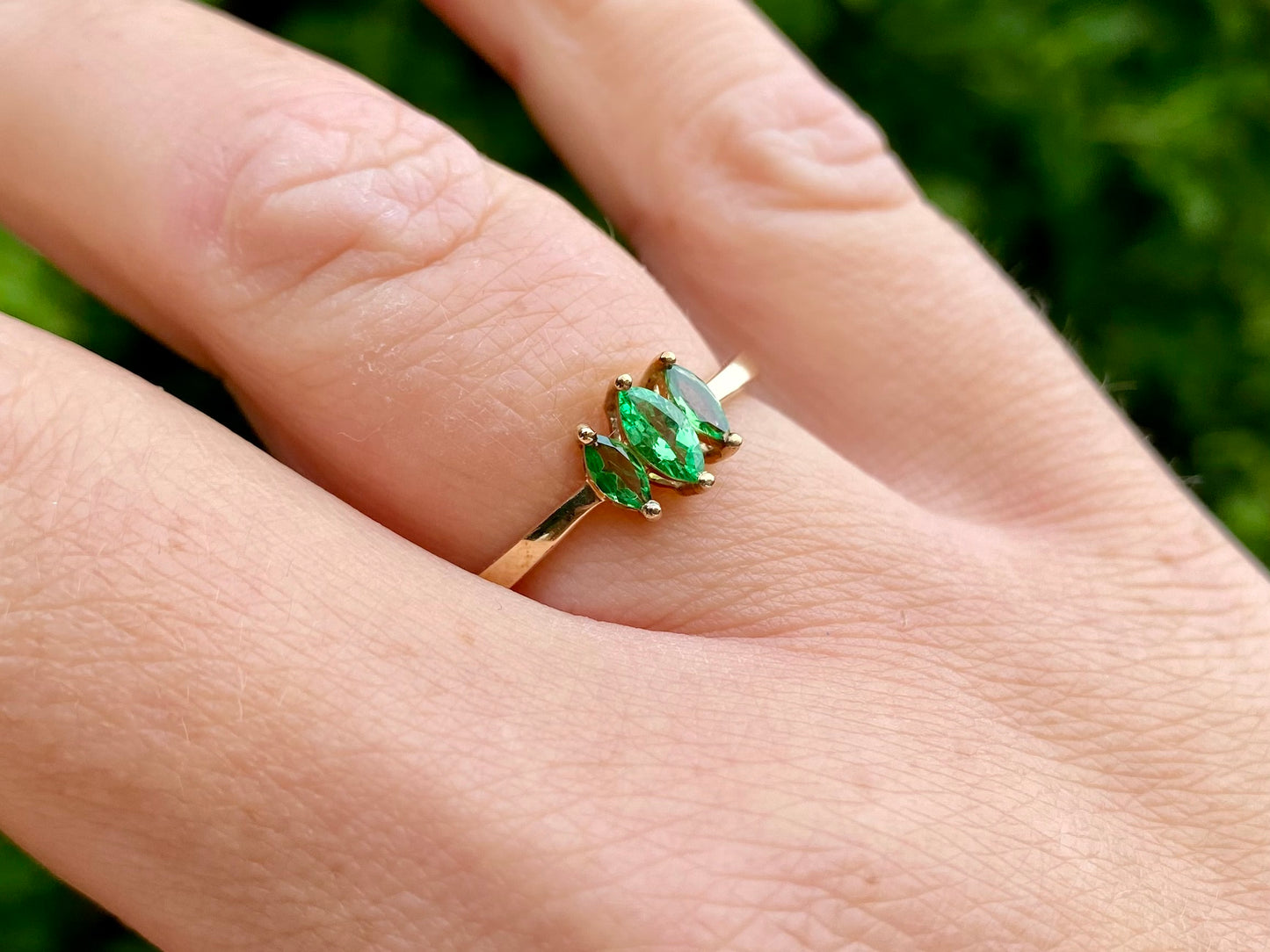 9ct Gold Tsavorite Garnet Ring