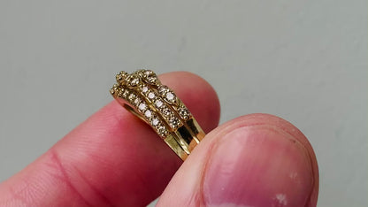 9ct Gold Champagne Diamond Ring