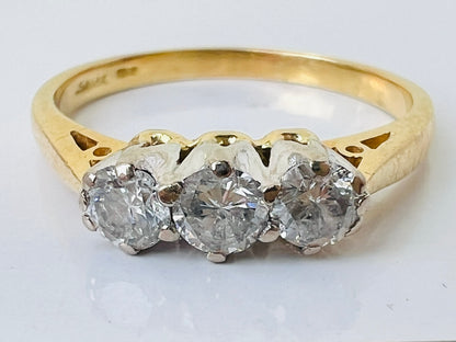 18ct Gold Three-Stone Diamond Ring