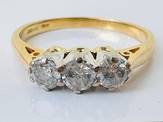 18ct Gold Three-Stone Diamond Ring