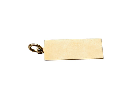 9ct Gold Ingot Pendant