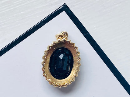 9ct Sapphire & Diamond Pendant