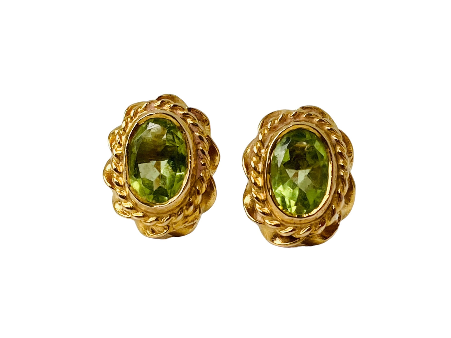 9ct Gold Peridot Earrings