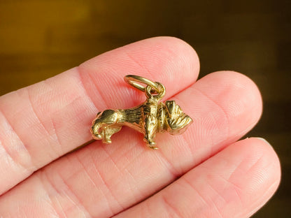 9ct Gold Bulldog Pendant