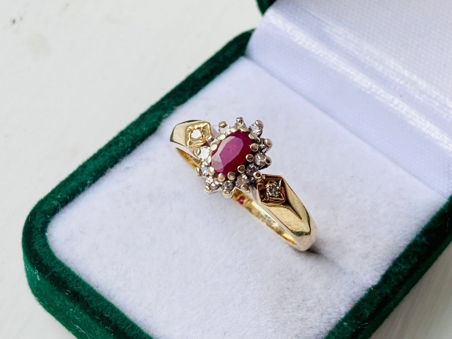 9ct Gold Ruby & Diamond Ring