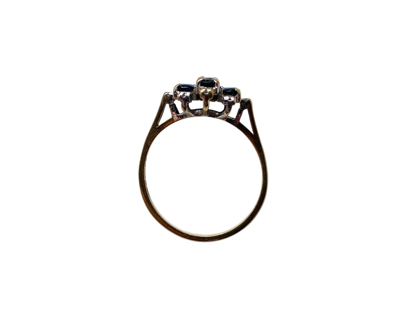 Vintage 9ct Gold Sapphire & Diamond Ring